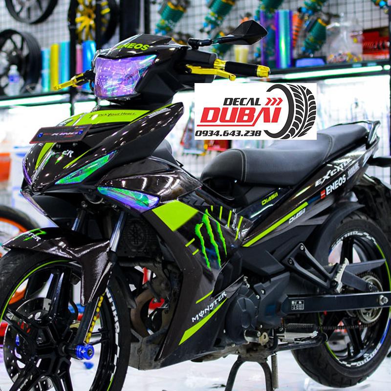 Tem Xe Exciter 150 Monster Xanh Đen Siêu Ngầu