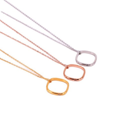 Dây Chuyền Mặt Chiếc Nhẫn Vuông Thép Titan Ko Rỉ TT 3597