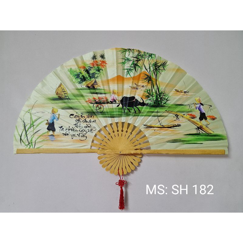 QUẠT LỤA TRANH TREO TƯỜNG KÍCH THƯỚC LỚN
