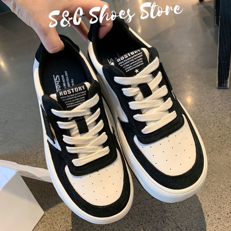 Giày Thể Thao Mũi Tròn Cao 4CM Đơn Giản Chất Lượng Cao Cho Nữ