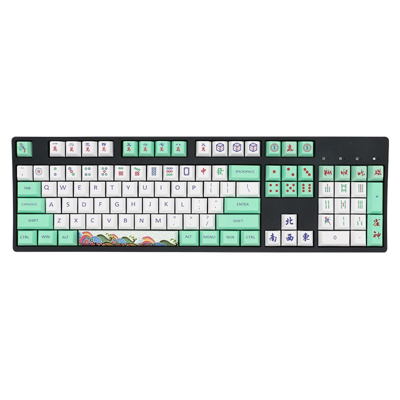 Tinh hoa Trung Quốc Mahjong keycap chim thần PBT thăng hoa năm mặt độ cao ban đầu keycap bàn phím cơ bộ nhỏ