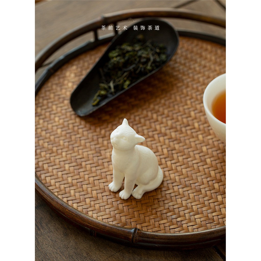 Girl Heart Ceramic Cat Small Ornaments Desktop Home Study Personality Creative Decorations  Birthday Gift | BigBuy360 - bigbuy360.vn