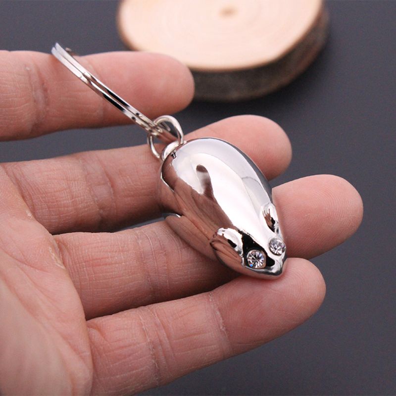 Móc Khóa Kim Loại Hình Chuột Độc Đáo