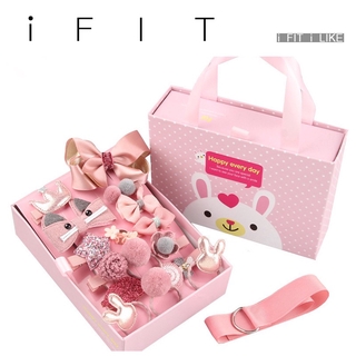 18PCS Set iFIT Pink Series Practical Birthday Hairclip Gift