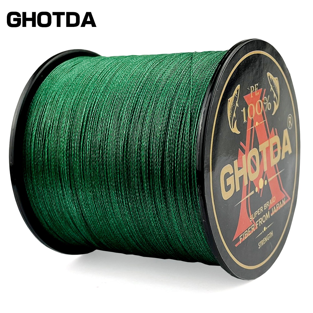 Dây bện GHOTDA 4 sợi PE 10lb-80lb lõi chắc chắn để câu cá