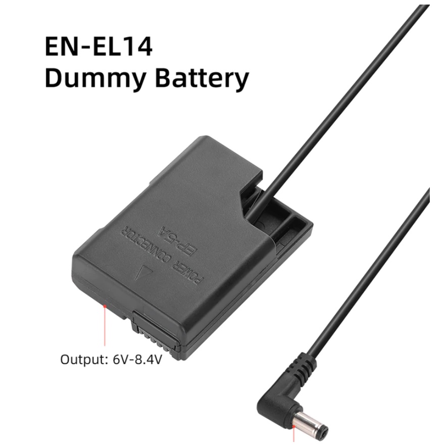 Bộ pin giả KingMa EN-EL14 với Bộ chuyển đổi nguồn điện EU plug Power adapter