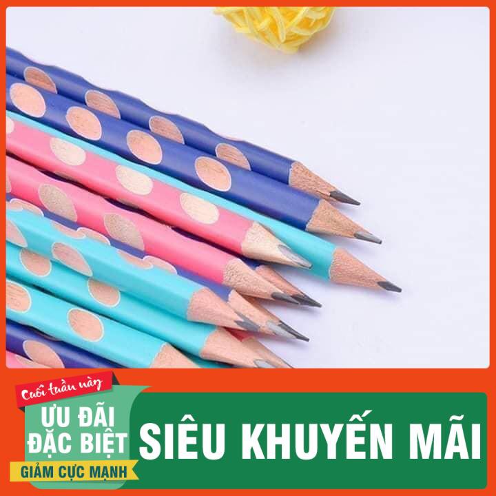 Siêu Sale 12 Cây Bút Chì Định Vị Tay Cầm Cho Bé Tặng Kèm Gọt Chì