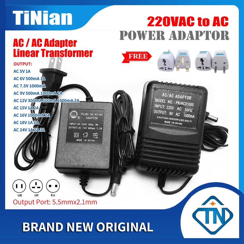 220V AC sang AC 5V 6V 7.5V 9V 12V 300mA 500mA 800mA 1000mA 2000mA 3A Bộ chuyển đổi tuyến tính Nguồn điện chuyển đổi AC / AC