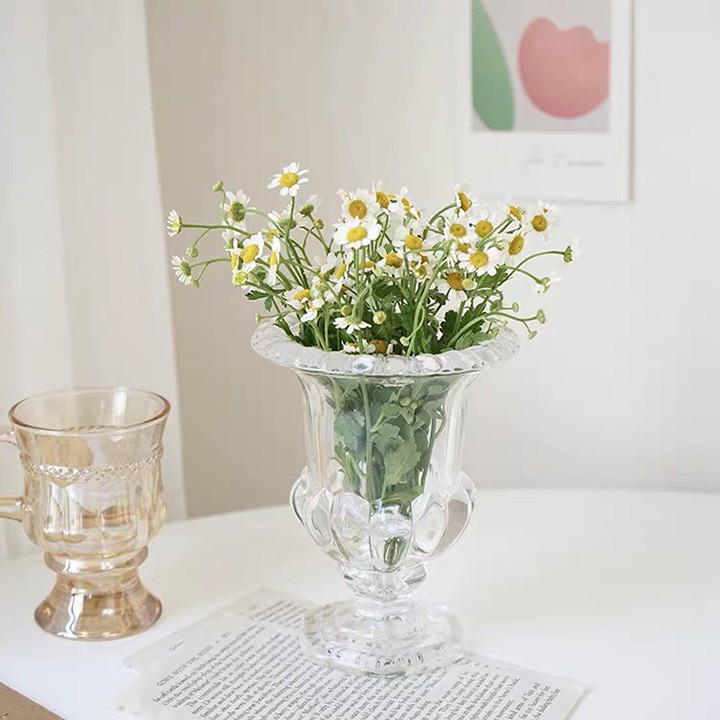 🌸Ly cắm thủy tinh bày phật thủ, chén cắm quả trang trí nhà cửa nhiều kích cơ