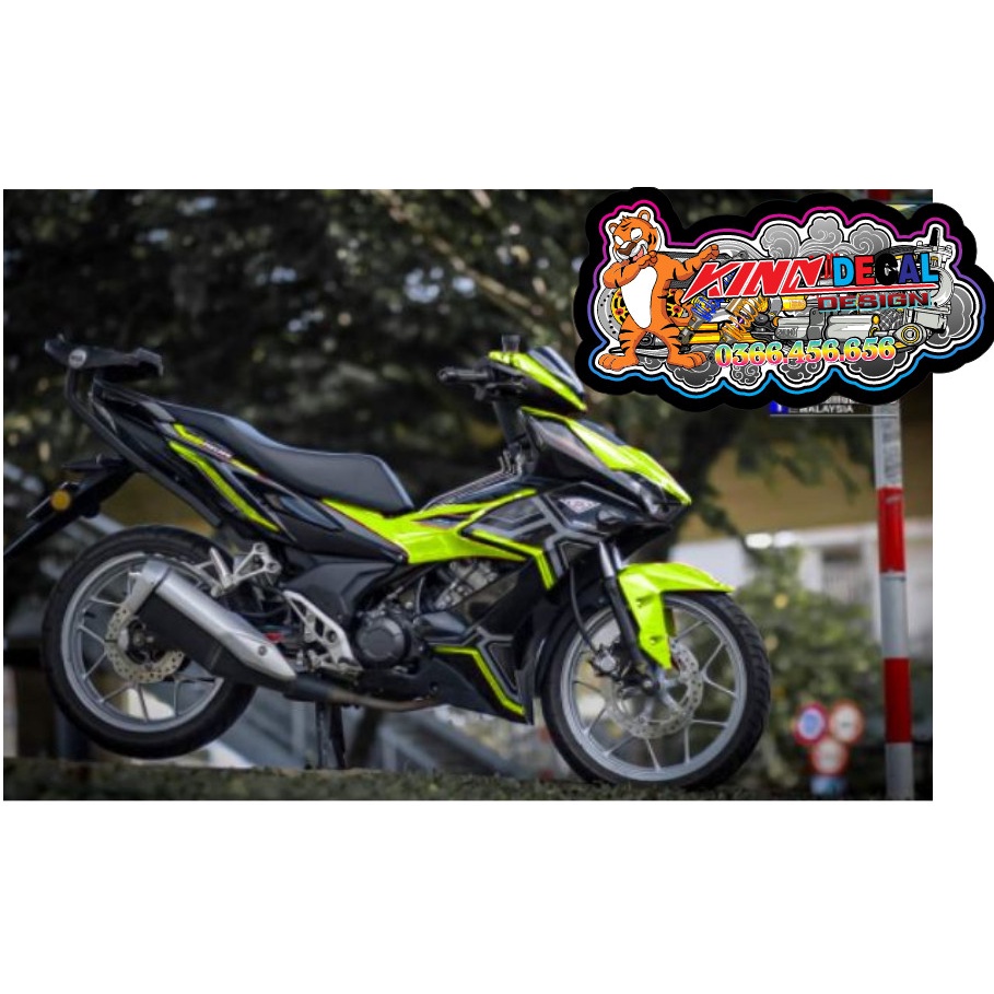 Tem Rời cao cấp Winner X mẫu RS150 màu đen xanh xám