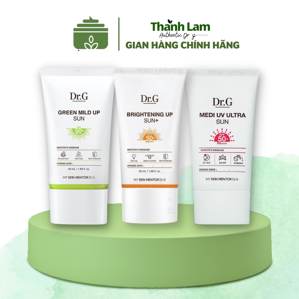 Kem chống nắng vật lí Dr.G Hàn Quốc kiềm dầu phù hợp da nhạy cảm 50ml