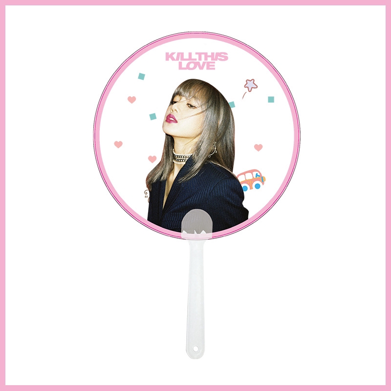 Quạt cầm tay PVC in hình nhóm nhạc KPOP Blackpink