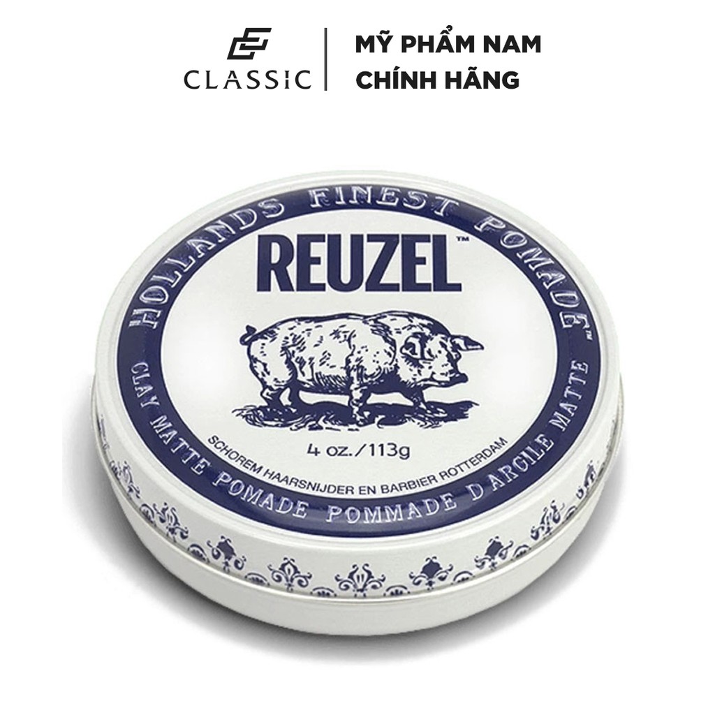 Sáp Vuốt Tóc Reuzel Clay Matte Pomade