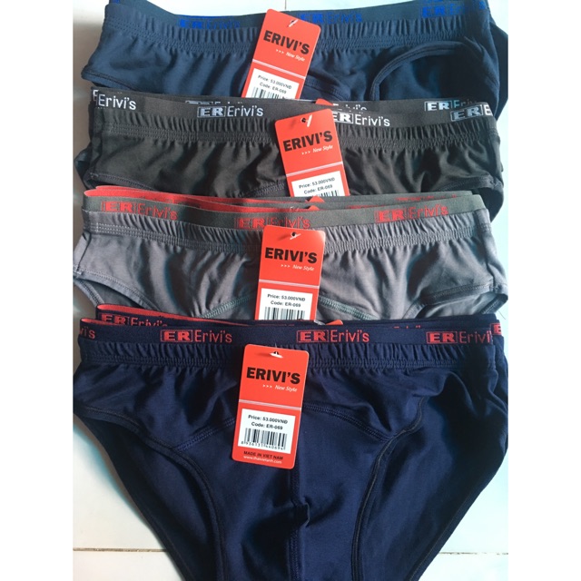 QUẦN LÓT NAM TAM GIÁC COTTON 2 LƯNG ERIVI'S 069