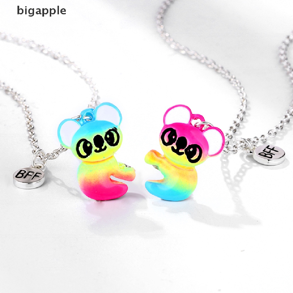 Bigapple Vòng cổ Choker Mặt Hình Gấu Và Trái Tim Mật Ong Dễ Thương Làm Quà Tặng Cho Cặp Đô