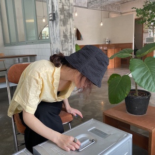 Mũ bucket chất cotton dập nổi ngang Mide