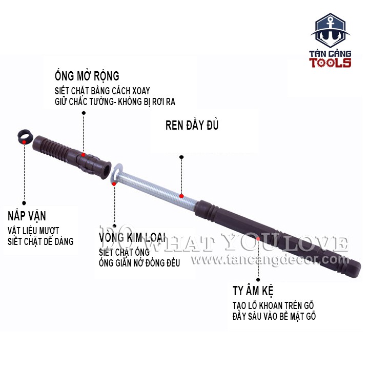 Bass Treo Kệ Âm Tường 10 x 100 mm