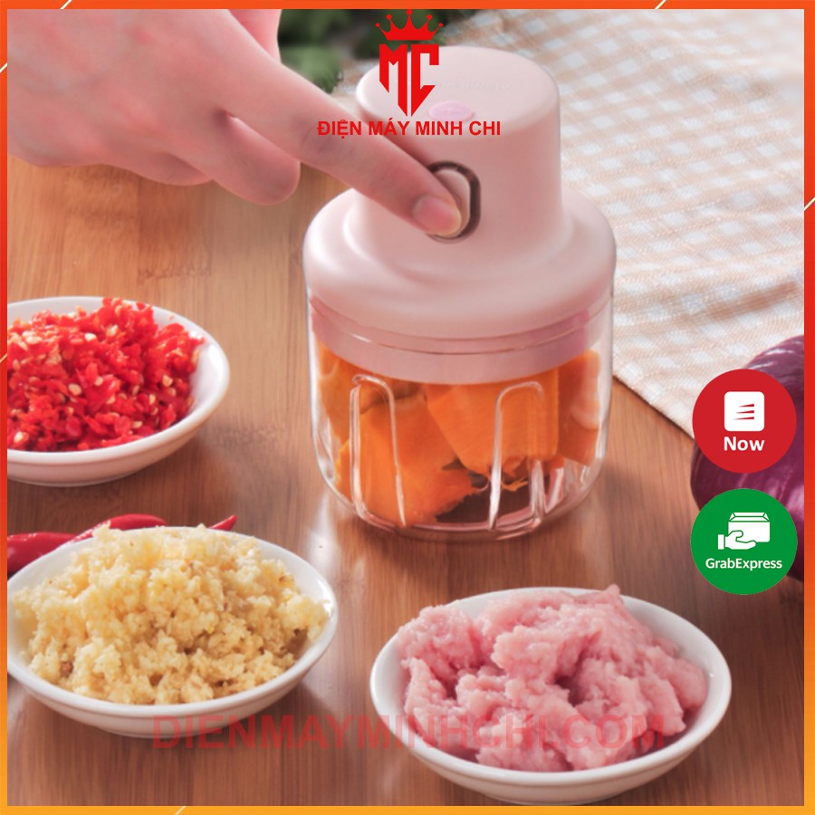 Máy xay cầm tay mini Pink Bunny Nhỏ gọn, chức năng tiện lợi Động cơ khỏe, pin trâu