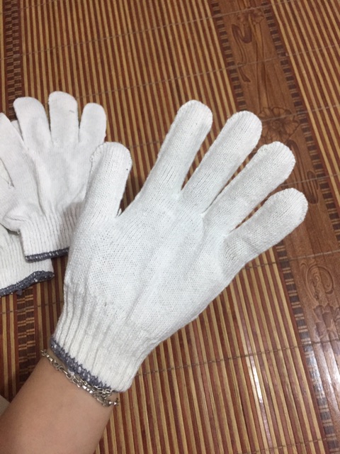 Găng tay sợi trắng bảo hộ lao động