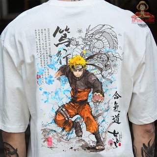 (Siêu Phẩm) Áo Tay Lỡ Nam Nữ Unisex Naruto Thư Pháp Cao Cấp | Áo Naruto Tay Lỡ Đẹp