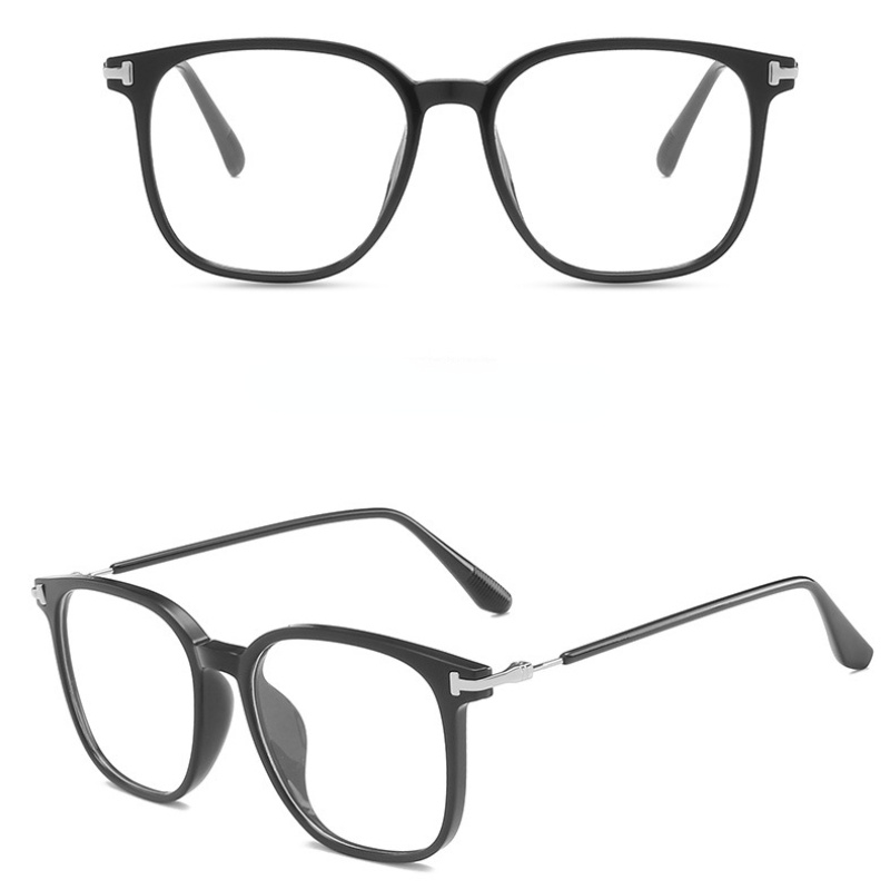 Mắt Kính Vuông Oversize TR90 Chống Ánh Sáng Xanh Phong Cách Nhật Bản