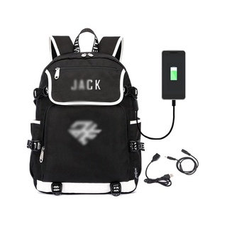 Balo nắp ngang in hình JACK J97 thiết kế thông minh đi học cho nam nữ