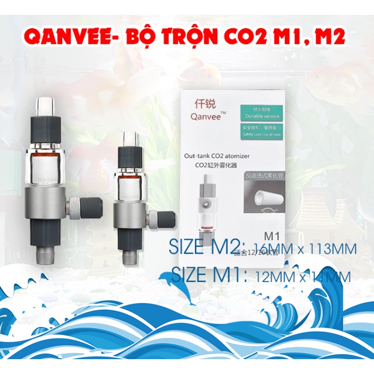 Trộn Co2 Qanvee M1 M2 Cho Bể Cá Thủy Sinh