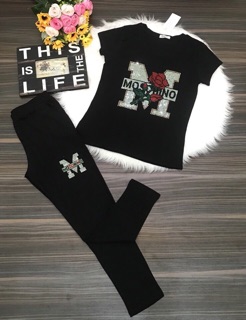 Set bộ thun đính đá mặc nhà size lớn