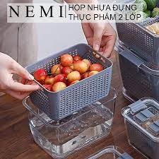 [ ĐỔ SỈ] HỘP ĐỰNG ĐỒ BẢO QUẢN TỦ LẠNH - hộp đựng đồ tủ lạnh đa năng thông minh cao cấp