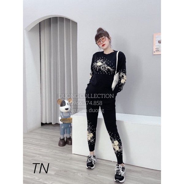 Set len ngọc hoa đính đá siêu hot