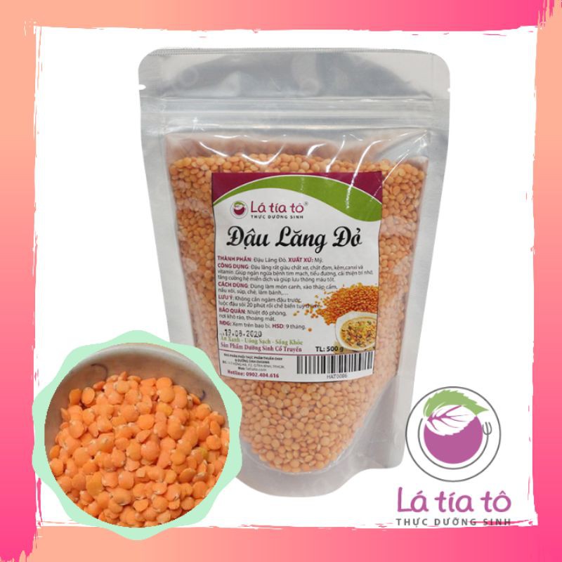 ĐẬU LĂNG ĐỎ NHẬP KHẨU TỪ MỸ 200gr - LÁ TÍA TÔ