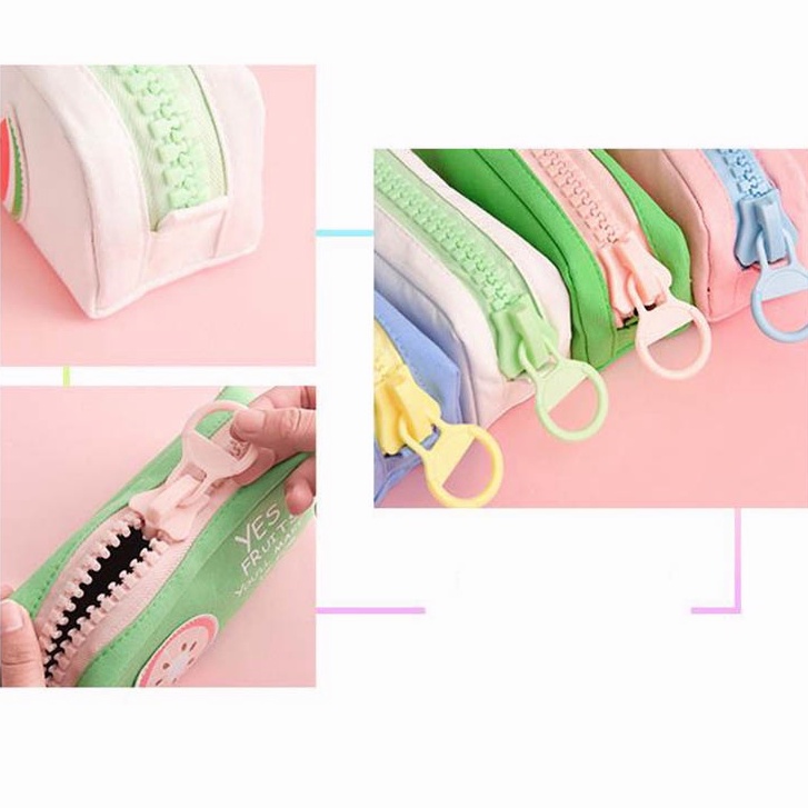 Creative big zipper pencil case School stationery storage bag cute pen case Cartoon big pen bag for children pencil bags gifts YR