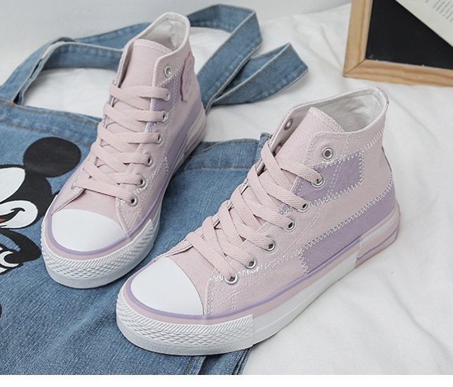 Giày thể thao cao cổ FREESHIPsneakers ulzzang tím hot trend