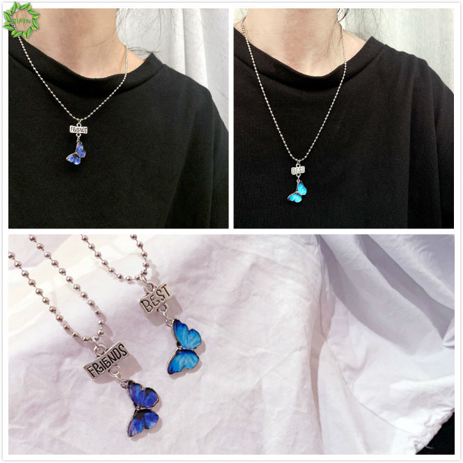 BUTTERFLY vòng cổ Mặt Hình Bướm Phong Cách Retro