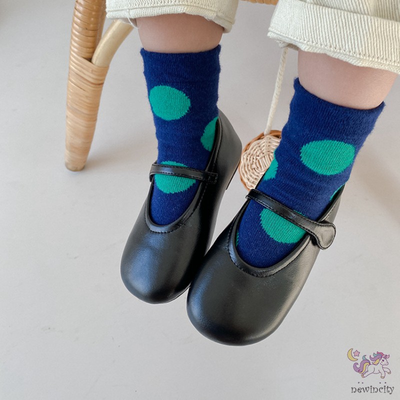 Tất Hoạ Tiết Chấm Bi Phong Cách Hàn Quốc Cho Bé