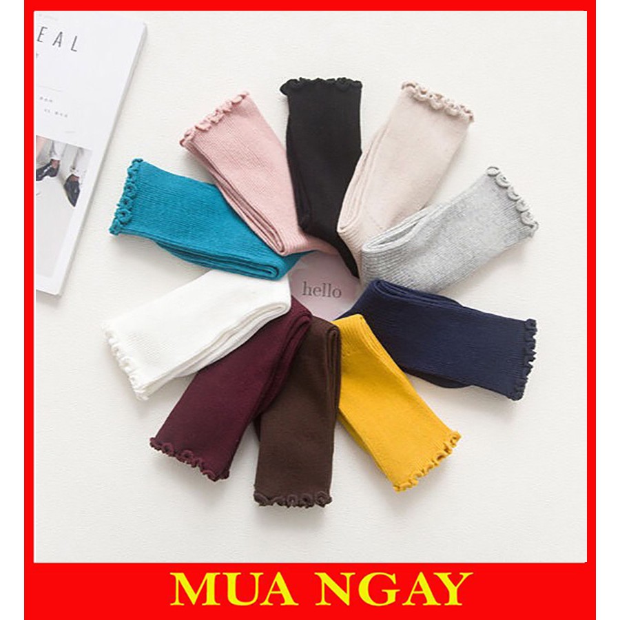 Tất bèo nhún cao cổ hàn quốc chất len đẹp nhiều màu TN19