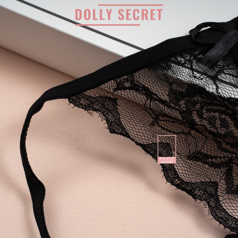 Quần lót ren lọt khe xẻ đáy xuyên thấu gợi cảm sexy mềm mại cho nữ DOLLY SECRET QL019