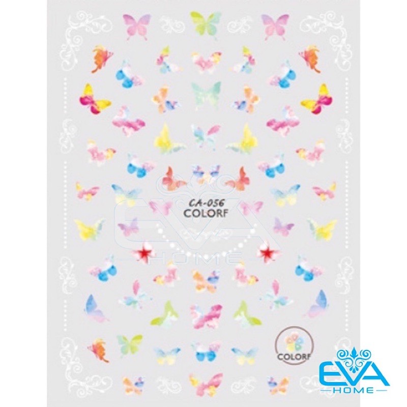 Decal Dán Móng Tay 3D Nail Sticker Hoạ Tiết Bươm Butterfly CA 056