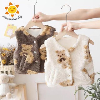 Áo gile lông cừu cho bé hàng loại 1 dày dặn mềm mịn