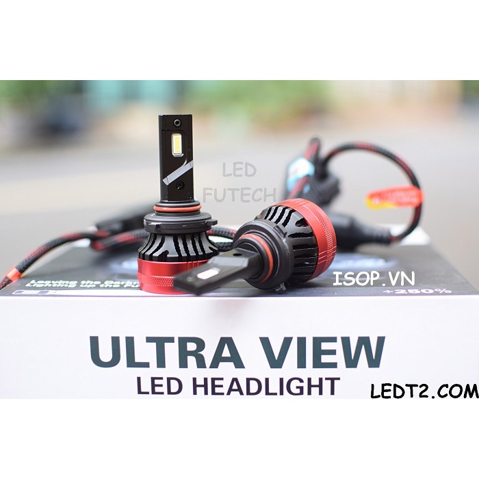 [LEDT2 ISOP] Đèn pha LED Ultra View XTRA +350% chính hãng [Số lượng: 1 cái] [Bảo hành 9 tháng]