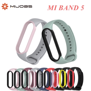 Mijobs For Mi Band 5 Strap Silicone Wrist Bracelet Strap Miband Strap Wristband Smart Band Mi Band5 For Xiaomi Mi Band Smart Watch Xiaomi Bracelet Xiomi