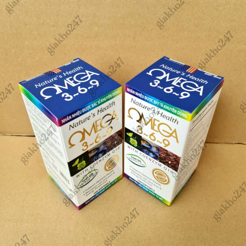 COMBO 2 HỘP Omega 369 - Hộp 100 viên - Tăng cường dưỡng chất cho mắt giúp mắt sáng