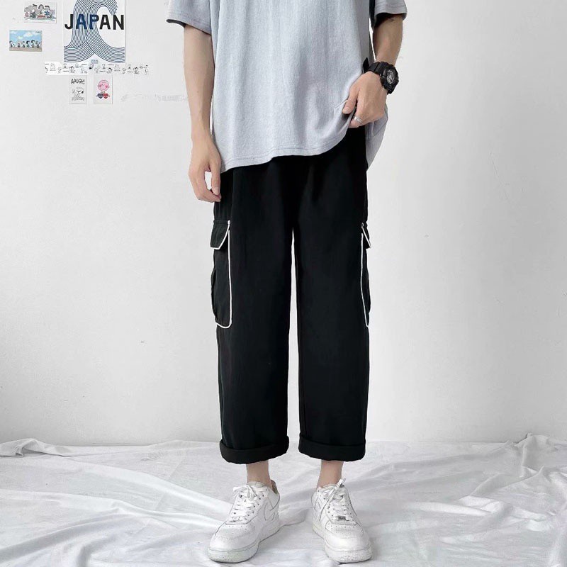 ✦AFFLIGA✦ Quần Kaki Ống Rộng Thời Trang Hàn Quốc Dành Cho Nam