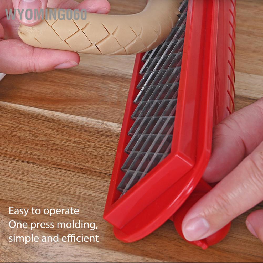 [Hàng Sẵn]  Hot Dog Cutter Công cụ cắt hiệu quả công thái học với lưỡi dao bằng thép không gỉ cho nhà bếp nướng 【Wyoming060】