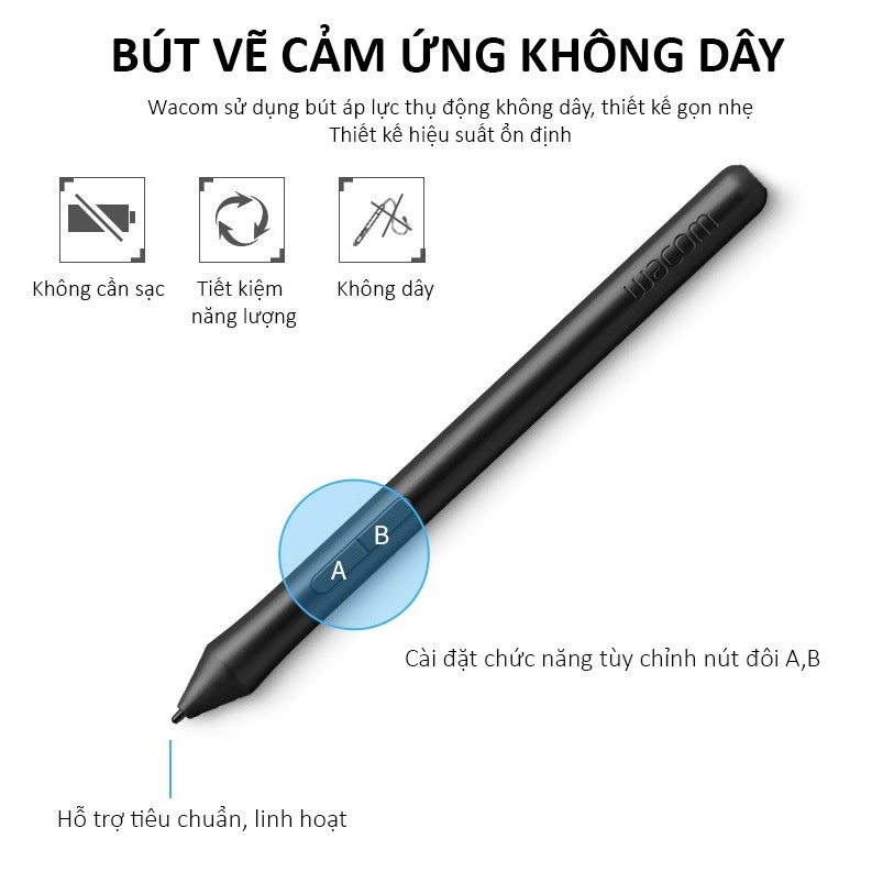 [Mã 33ELSALE hoàn 7% đơn 300K] Bảng Vẽ Điện Tử Wacom CTL-672/K2-F Tặng Kèm Túi Chống Sốc Cao Cấp