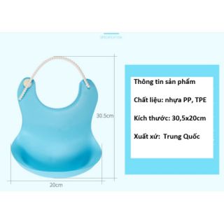 Yếm máng silicone ăn dặm cho bé