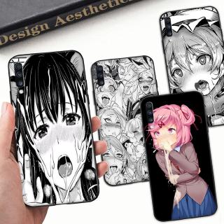 Ốp điện thoại mềm in hình cô gái Ahegao YU4 cho Samsung Galaxy A10 A20 A30 A40 A50 A70