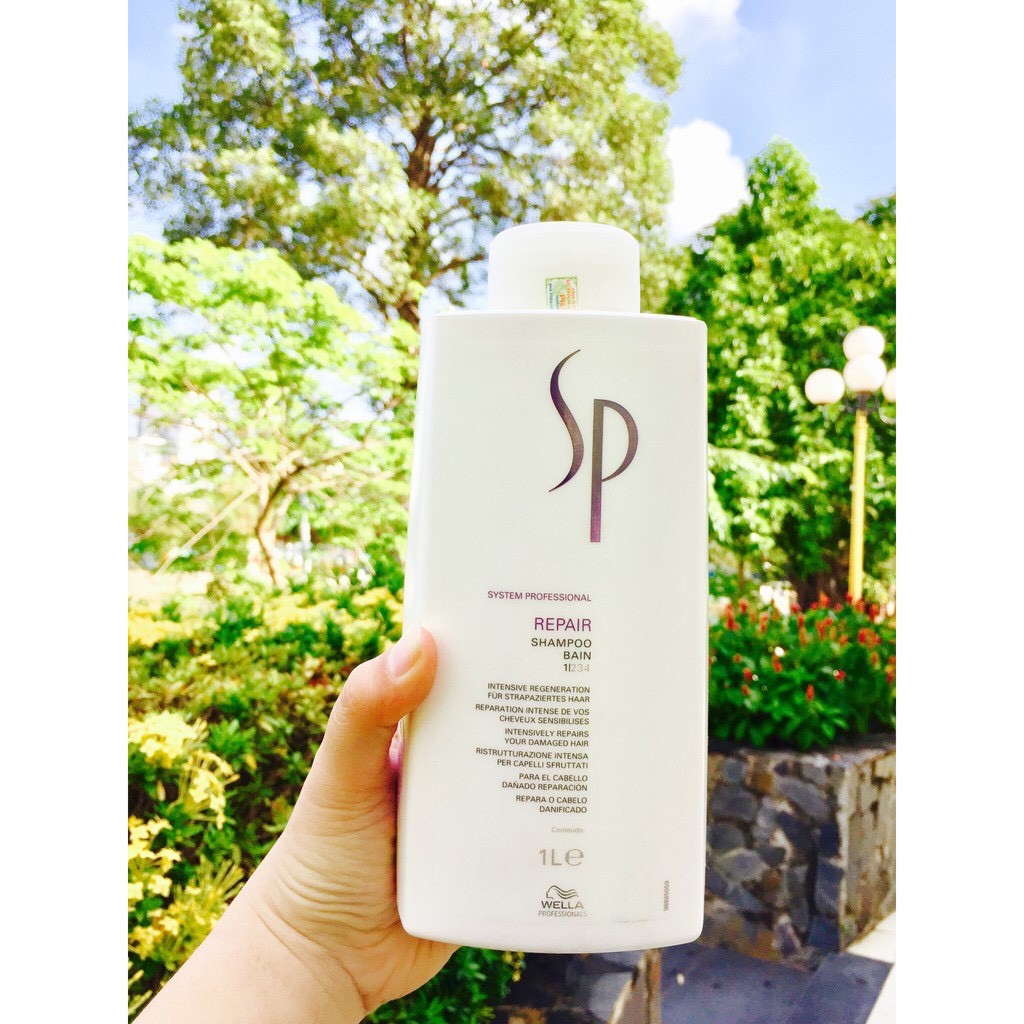 Dầu gội siêu chữa trị tóc hư tổn Wella Sp Repair 1000ml