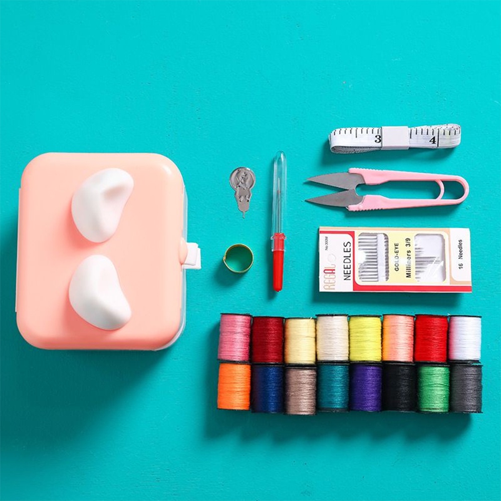 #Bộ Hộp Kim Chỉ May Vá TAI MÈO COOL Đầy Đủ Gia Đình 37 Món - Kim Khâu, Chỉ, Kéo, Thước Dây