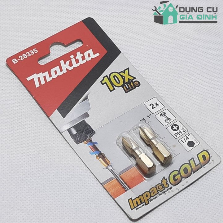 Bộ 2 mũi bắt vít (PH2x25mm) Makita B-28335